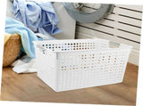 24x Premium Plastic Storage Basket Bulk w/ Grip Handles 31*22*17.8cm V563-PS3122-1BOX
