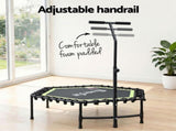 Everfit 48inch Hexagon Fitness Trampoline Rebounder Adjustable Handrail Green TRAMPO-C-MINI48-H-GNBK