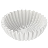 Decorative Bowl, Ruffle Bowl with French Wave Design, Fruit & Key Organizer, Elegant Table V1369-AZ3-W-08839