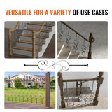 VEVOR Staircase Metal Balusters, 44'' x 1/2" Galvanized Steel Decorative Banister Spindles, 5 Pack S V952-ZXKLGZ5G44YCUP3IFV0