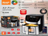 Smart Stainless Steel Air Fryer with Visible Glass Window, Touch and APP Control, Large Capacity for V1341-ZY-5QWVXJS3-SILVER