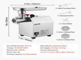 Commercial Electric Meat Grinder 4.5 Lbs/Min Sausage Stuffer Maker Kitchen V952-SYTMDDJRJSYSWMYXS001V3