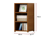 Bamboo Adjustable 3-Shelf Bookcase Display Storage Rack Stand for Living Room, Bedroom, Office or V63-838201