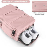 40L Travel Backpack Cabin Bag, Dry Wet Sorting, with Luggage Strap, 42 x 30 x 20 cm, Beige V1188-MS-325-0355