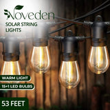 NOVEDEN 53FT 15+1 Bulbs LED Outdoor String Lights Garden Party Decoration V227-6777715000000