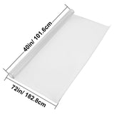 Plastic Table Cover 101.6 x 182.8 cm, 1.5 mm Thick Clear Table Protector, Rectangle Clear Desk Mat, V952-FXPVC15MM40728L6GV0