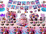 K-pop Demon Hunters Birthday Party Decorations Set - Banner, Cake Topper, Balloons for Kids Theme V1237-ZY-203-3176