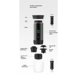 Portable Coffee Maker, Machine for camping, Travel Coffee Maker with USB-C, 3-in-1 Small V1192-AZ-W-6819
