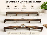 CARLA HOME Dual Monitor Stand Riser, Adjustable Length and Angle, Brown V178-36577