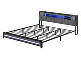 Levede King Bed Frame with Storage Headboard RGB LED BF1067-K