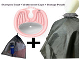 HairWashingBasinBlackWaterproofRingDrainageBag V1221-BLACK-WATERPROOFRING-DRAINAGEBASKET