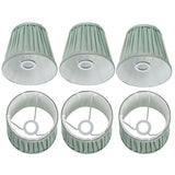 6Pcs Modern Wall Light Lampshade Cloth Fabric Lamp Cover Accessory for Chandeliers Green V1294-YM0901-3119200093211