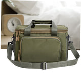 Fishing Tackle Bag with Adjustable Strap and Double Zipper Green V1192-AZ-W-25601