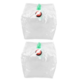 2Pcs 20L Folding Water Bucket PVC Portable Transparent Water Container with Spigot for Camping V1294-YM0523-3111210337211