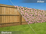 Wooden Retractable Fence Expanding Fence Hedge With Artificial Flower Leaves Garden Decoration V1294-YM0717-10166099