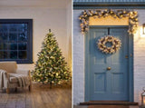 Christabelle 1.2m Pre-Lit LED Tree 61cm Alpine Snow Wreath Prelit 2.74m Alpine Snow Christmas G CMB-JFA120LED-WGP