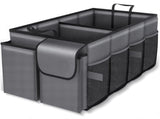 Grey Car Trunk Storage Box - Foldable Organizer V888-ELOSUNG34118