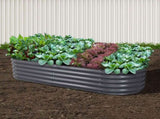 Green Fingers Garden Bed 160X80X42cm Oval Planter Box Raised Container Galvanised GARDEN-OVAL-1608042