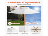 Picnic Table Wooden Tables and Bench Set Umbrella Garden Indoor Outdoor V952-2DFZ29FTKZDMPDRJRV0