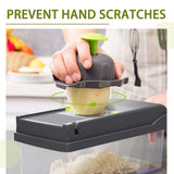 Vegetable Chopper, Multifunctional 12-in-1 Food Chopper with 7 Blades - Onion Chopper, Veggie V1366-AZ2-W-24296