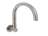 Brushed Nickel Round Gooseneck Arm Faucet Water Outlet Wall Mount Bathtub Spout V1233-SP913BS