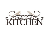 Laser Cut Kitchen w Lovebirds Wall Art 47cm V637-06970KTN