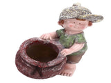 Flower Pot Ornament Cartoon Kid Shape Waterproof Textured Exquisite Vivid Statue for Garden Lawn V1294-YM0715-3111210438911