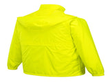 HUSKI STRATUS RAIN JACKET Waterproof Workwear Concealed Hood Windproof Packable - Yellow Fluro - 3XL V563-918032-STRATUS-YLWFLU-3XL