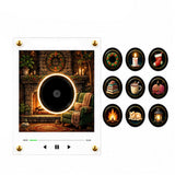 Magnetic Vinyl Player for Fridge, NFC Magnetic Player with Rotating Vinyl Record, Night Light, V1192-AZ-W-34218