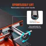 VEVOR Motorcycle Lift ATV Scissor Jack Dolly 1100 lbs Wide Deck & Hand Crank V952-MTCSJJCSB1100F505V0