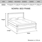 Bed Frame King Size in Solid Wood Veneered Acacia Bedroom Timber Slat in Oak V43-BED-NOWKOK