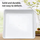 1Set White Resin Plastic Food Serving Tray Serving for Kitchen Dresser Tabletop V1370-AZ4-20983