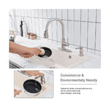 Kitchen Sink Soap Dispenser Brushed Nickel,Under-Sink Soap Dispenser with Silicone Extension Tube V1370-AZ4-07869