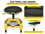 Rolling Garage Stool, 300LBS Capacity, Adjustable Height from 24 in to 28.7 in, Mechanic Seat with V952-HSGLJGCKXCDBDZBARV0