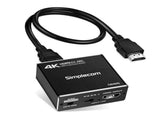 Simplecom CM425 HDMI 2.0 Audio Extractor Optical SPDIF and 3.5mm Stereo with ARC 4K60Hz V28-CM425