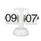 Flip Clock Large Number Battery Powered 304 Stainless Steel Tabletop Retro Flip Clock for Home V1294-YM0710-3115230112011