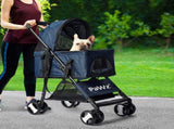 PaWz Large Pet Stroller Dog Cat Carrier Blue ST1004-BL