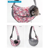 Size L Pink Lightweight Single Shoulder Pet Sling Bag - Stylish Durable Oxford Fabric Carrier V888-ELOSUNG17337