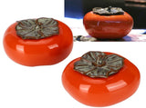 2pcs Tea Storage Pot Ceramics Persimmon Coffee Nut Sealed Containers Kitchen Decoration V1294-YM0901-3117210010111