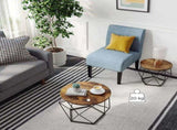 Set of 2 Side Tables Robust Steel Frame Rustic Brown and Black V178-11796