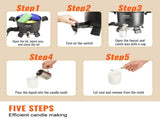 Wax Melter for Candle Making, 5 Liter Large Electric Wax Melting Pot Easy Pour Spout, 4-level V952-RLTYT55L1200WY345V3