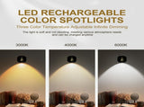 2 Pack Wireless LED Spotlight with Remote and Timer, Battery Powered Indoor Accent Light for V1237-ZY-924-191