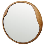 Mid Century Asymmetric Wood Framed Wall Mirror 60x60cm V637-18907MIR
