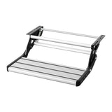 Weisshorn Manual Pull Out Caravan Step Folding RV Entry Stair 200KG Capacity Non-Slip Aluminium STEP-CV-1S-FOLD-SI