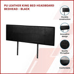 PU Leather King Bed Headboard Bedhead - Black V63-768155