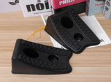 wheel chocks for rv trailer 2PCS Black Rubber Stop Block for Vehicle Stabilization V1370-AZ4-09667