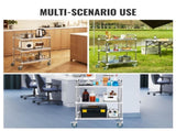 Lab Rolling Cart, 3-Shelf Stainless Steel Rolling Cart, Lab Serving Cart with Swivel Casters, Dental V952-SYSST42014303UK85V0