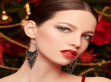 4 Pcs Long Beaded Tassel Earrings Bohemia Colorful Native Handmade Statement Fringe Drop Earrings V1188-CYX-LHJ-827