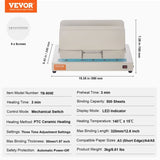 VEVOR Thermal Machine, 500 Sheets Capacity Book Machine, Thermal Book Binder 50mm V952-JZJ20500Z126NIUG7V3