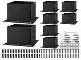 8 Pcs 4x4 Post Base Bracket Wood Fence Post Anchor Inner Size 3.6x3.6 in V952-QBLZDZTG8J20KQCNP001V0
